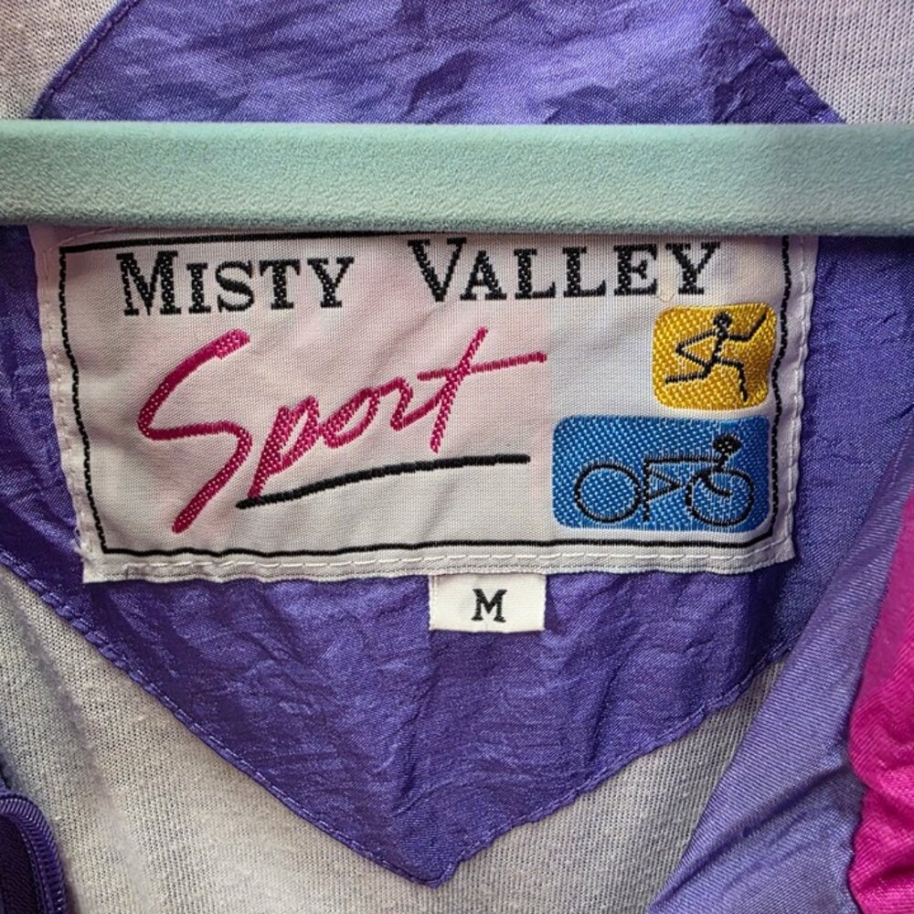 Vintage Misty Valley Windbreaker Jacket Colorblock M - Picture 4 of 6